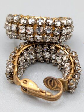 Vintage Double Sided Rhinestone Earrings